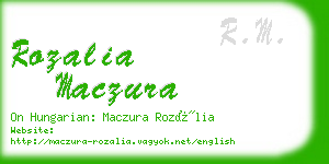 rozalia maczura business card